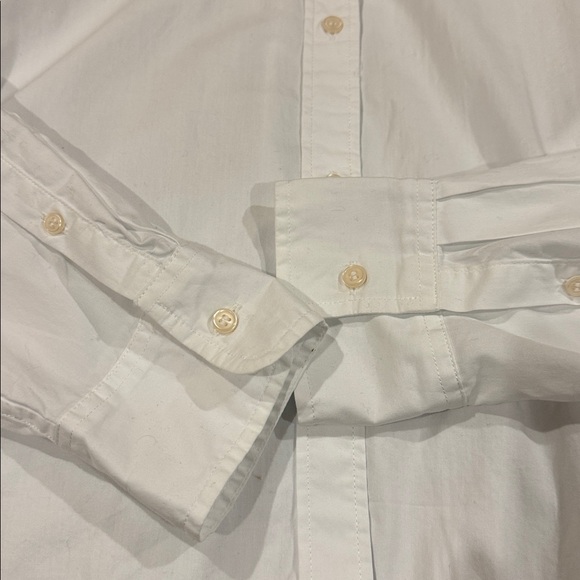 GAP Crisp White Cropped Cotton Collared Button Long Sleeve Shirt Size Large NEW - Picture 11 of 11